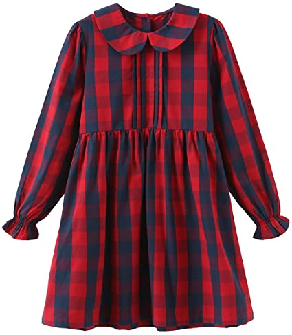 Toddle Kids Girls 100% Cotton Long Sleeve Nightgown, Nightdress for Girls (Size 2 Toddler-14 Years)