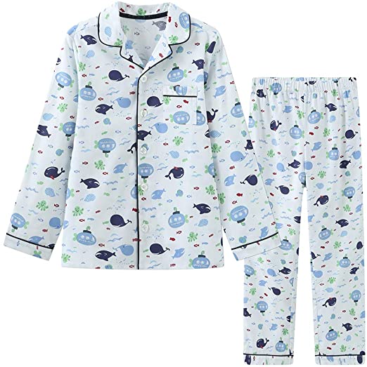 Lavenderi Toddle Kids Girls Boys 100% Cotton Long Sleeve Pajama Set, Pajamas for Kids (Size 2 Toddler-14 Years)