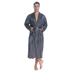 Lavenderi Men's Silk Satin Lounge Robe, Long Lightweight Bathrobe Sleepwear