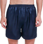 Lavenderi Men's Silky Satin Boxer Shorts, Pajama Shorts