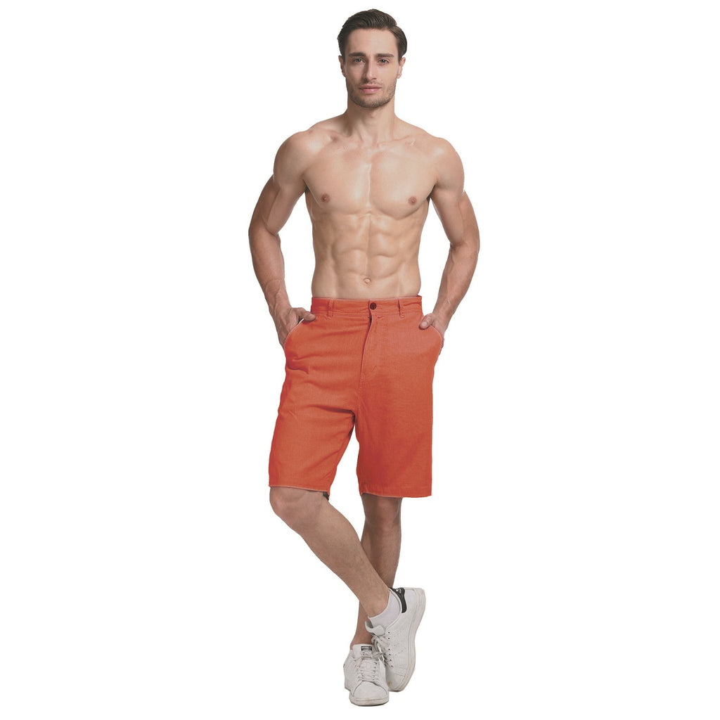 Lavenderi Men's Linen Classic Relaxed Fit Short with Pocket