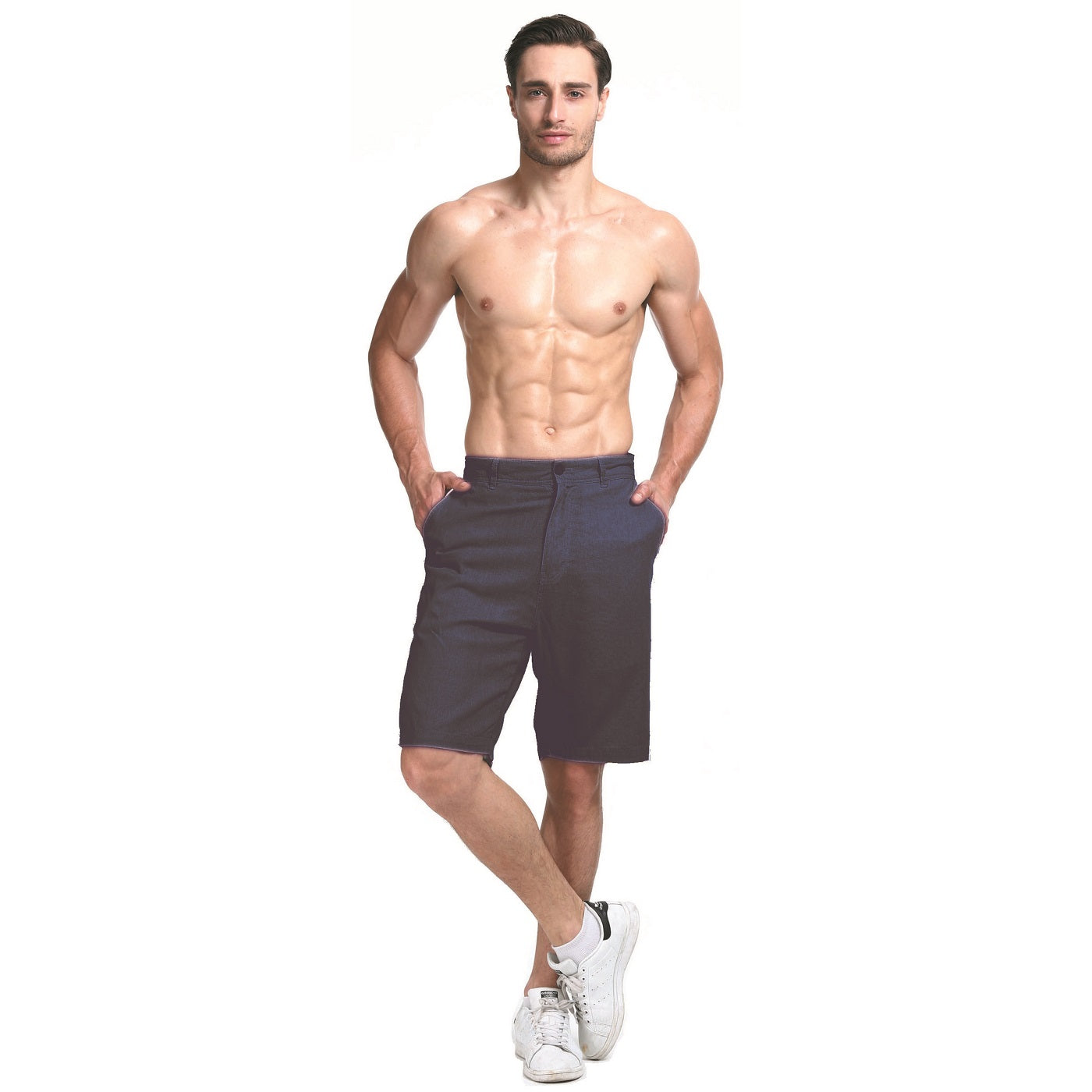 Lavenderi Men's Linen Classic Relaxed Fit Short with Pocket