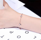 Lavenderi Mouse Bracelet Cubic Zirconia Adjustable Chain Hand Wrist Bracelets Cute Jewelry Gifts for Women
