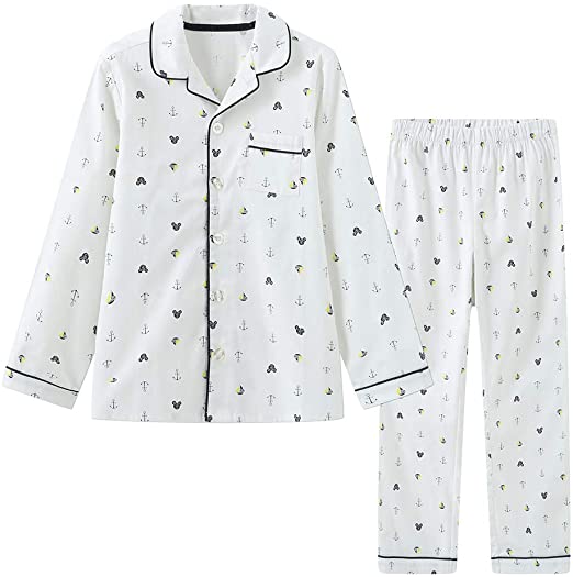 Lavenderi Toddle Kids Girls Boys 100% Cotton Long Sleeve Pajama Set, Pajamas for Kids (Size 2 Toddler-14 Years)